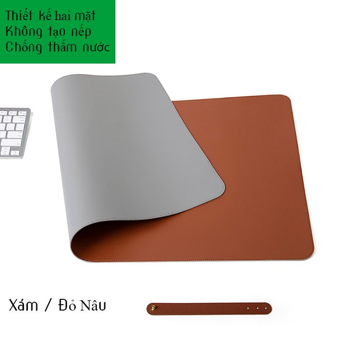 Lót Chuột Da 2 mặt Mouse Pads cao cấp, Lót Chuột Để Bàn Làm Việc DeskPad, Chống Nước Siêu Bền