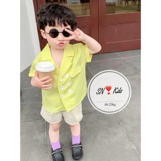 Bộ đũi vest 6 cúc bé trai