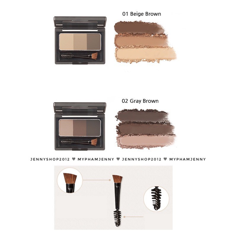 Bột Tán Mày 3 Màu Brow Master Powder Palette