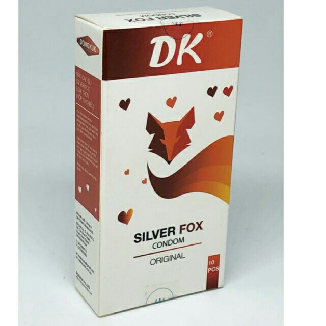 Bao cao su DK Silver Fox siêu siêu mỏng trơn tru (hộp 10 chiếc)