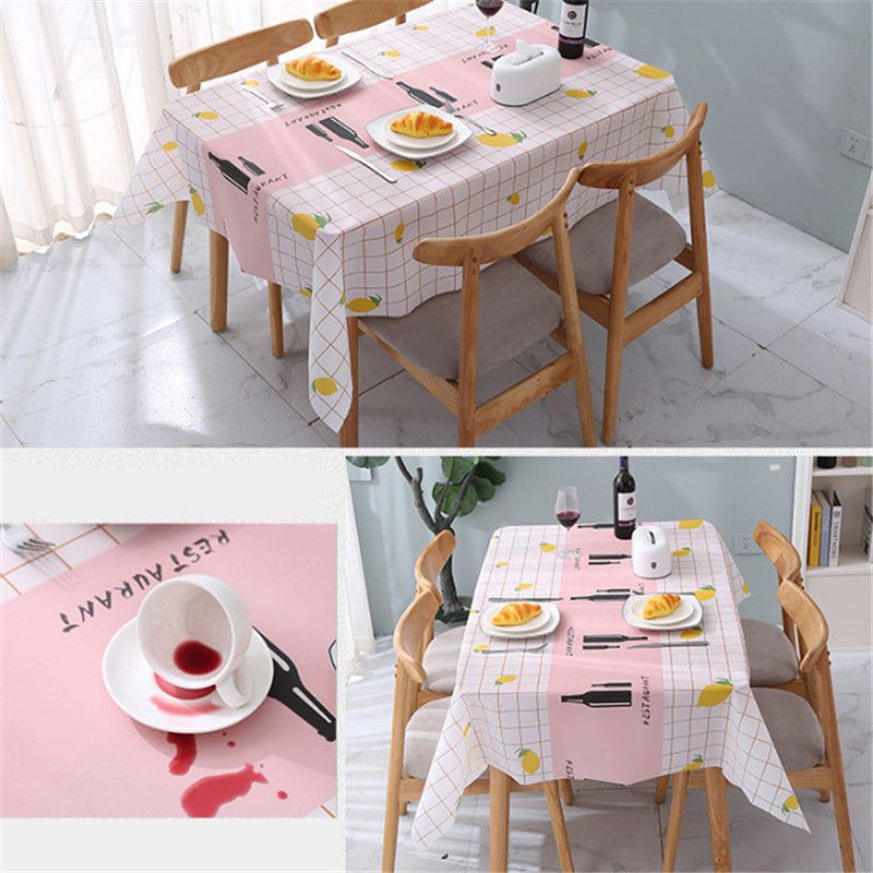 Khăn Trải Bàn Chống Thấm Nước / Dầu Đơn Giản Trang Trí Nhà Cửa