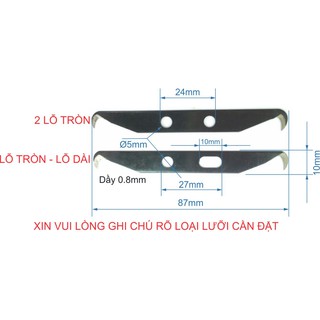 LƯỠI DAO MÓC CẮT CHỈ SỢI-2 ĐẦU (25 cái)