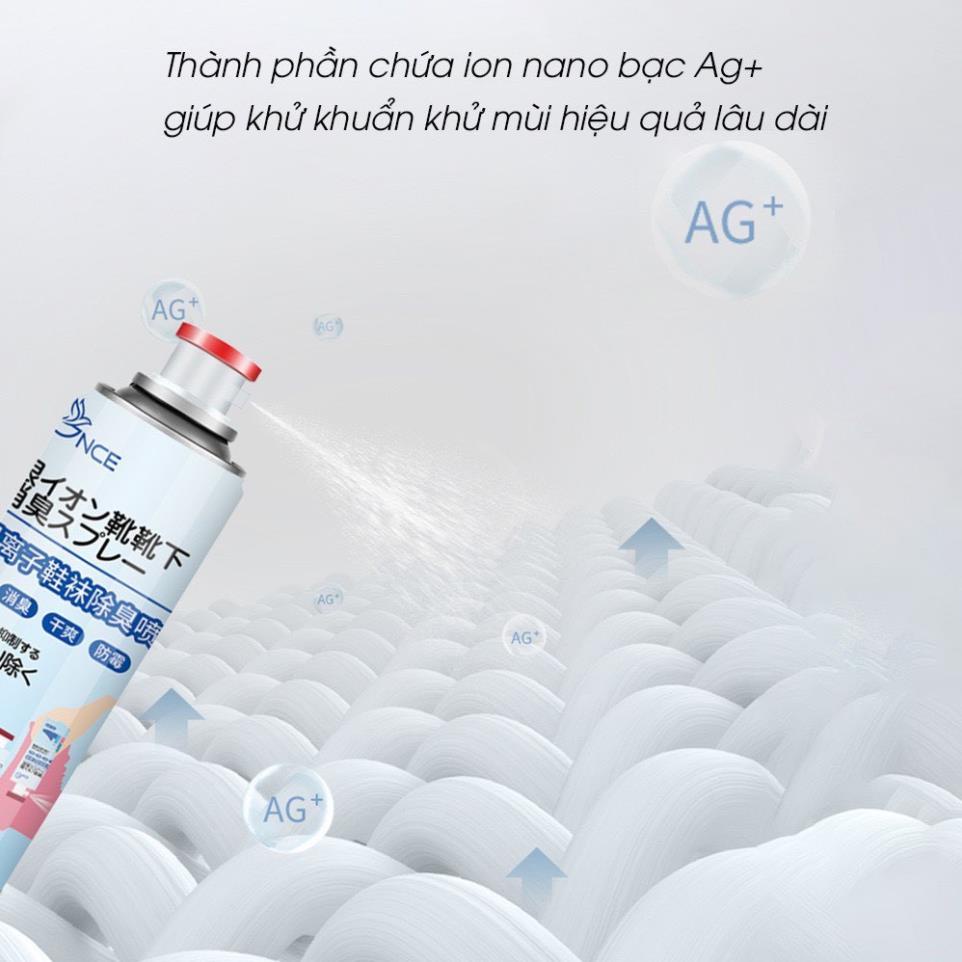 Xịt Khử Mùi Giày Dép Nhật Bản - Khử Mùi Hôi Chân, Mũ Bảo Hiểm - Công Nghệ Nano Bạc