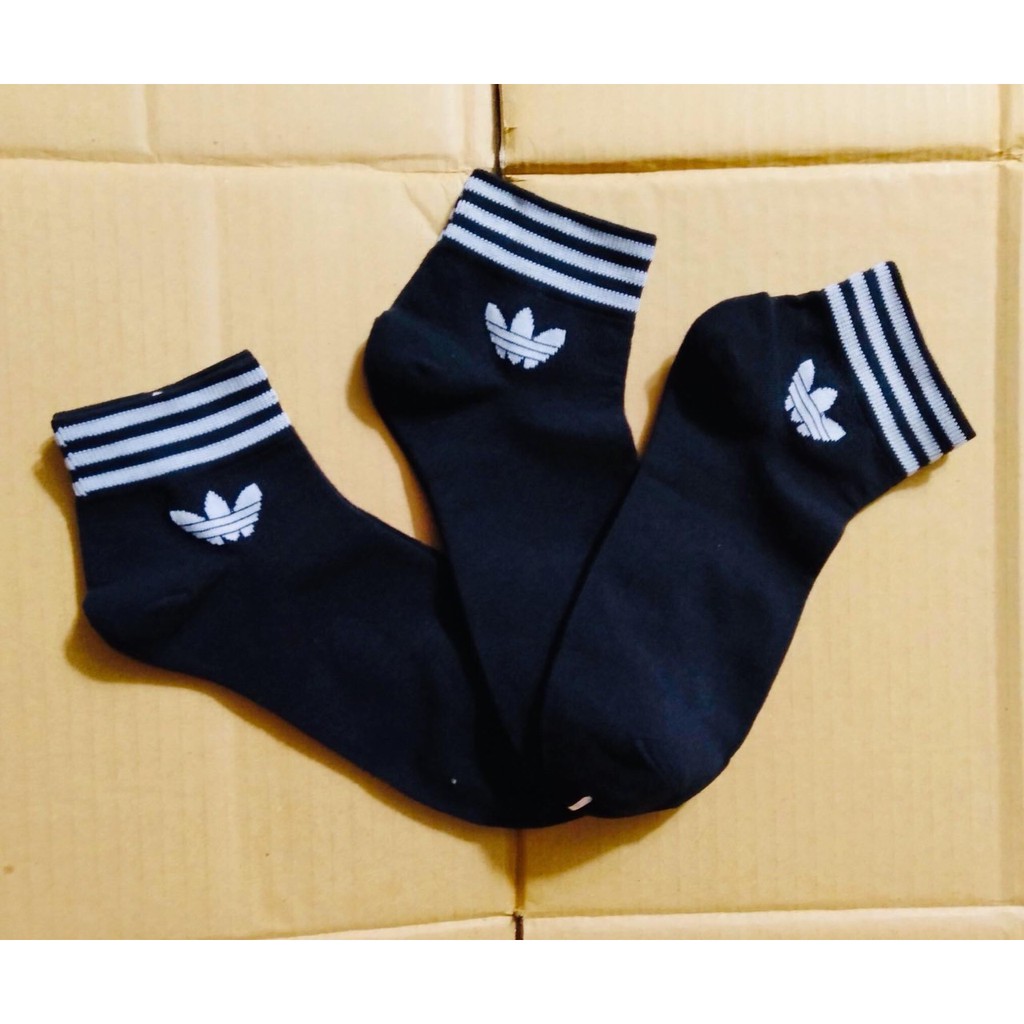 Tất / Vớ adidas cổ ngắn logo 3 lá thời trang