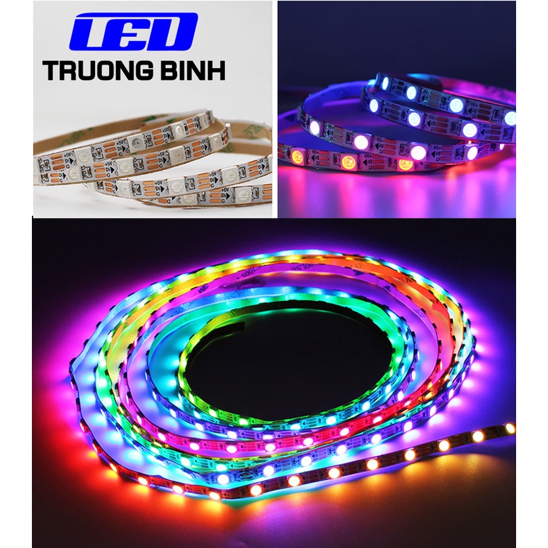 ĐÈN LED DÁN WS2812B ARGB 60LED/MÉT MỎNG 5MM DÒNG SẢN PHẨM TIÊU CHUẨN DÂY 1 MÉT