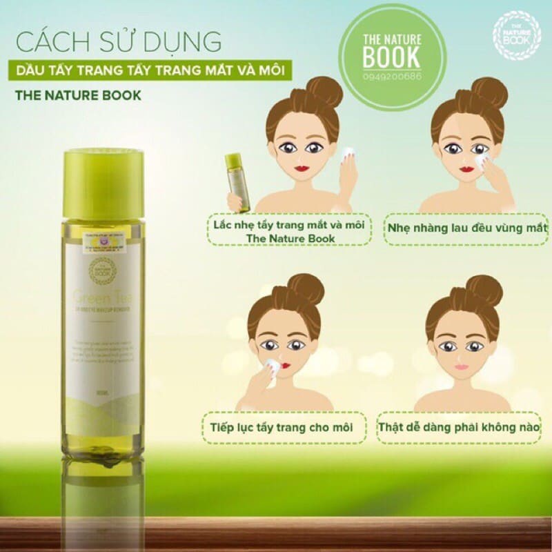 [HÀNG CÔNG TY] TẨY TRANG MẮT MÔI CHIẾT XUẤT TRÀ XANH – TẨY TRANG GREEN TEA LIP AND EYE MAKEUP REMOVER