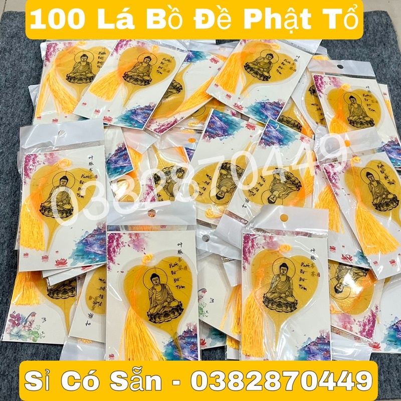 [Sỉ Rẻ Nhất] Combo 100 Lá Bồ Đề Phật Như Lai - Quan Âm Bồ Tát - Treo Xe - Ốp Điện Thoại May Mắn