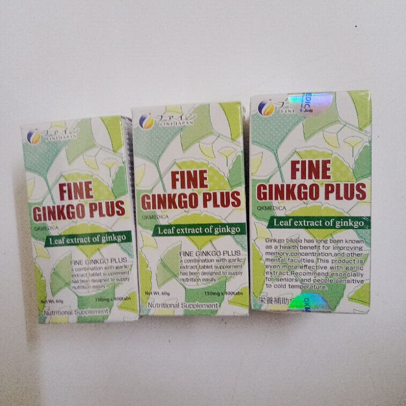 Fine Ginkgo Plus giảm stress, tăng trí nhớ, cải thiện chứng đau đầu, mất ngủ, bổ não