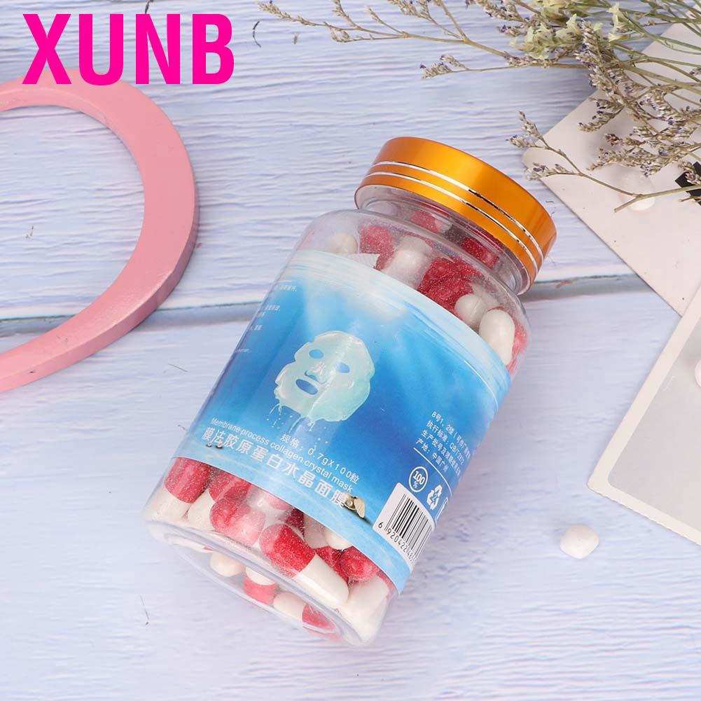 (Hàng Mới Về) Bộ 100 Mặt Nạ Viên Pha Lê Collagen Dưỡng Ẩm Chống Lão Hóa Tự Làm