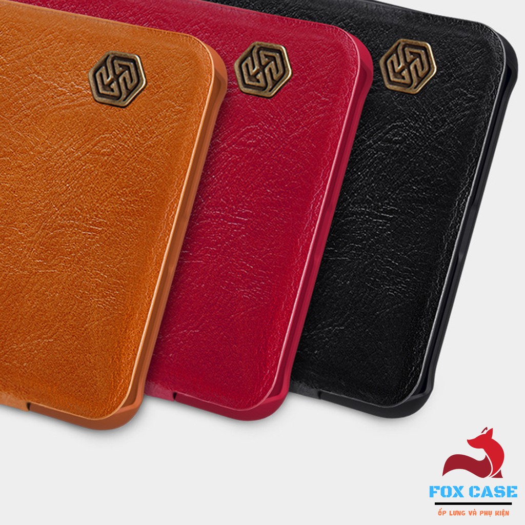 Ốp lưng bao da S21, S21 Plus, S21 Ultra Nillkin Leather Case QIN chính hãng - Fox Case