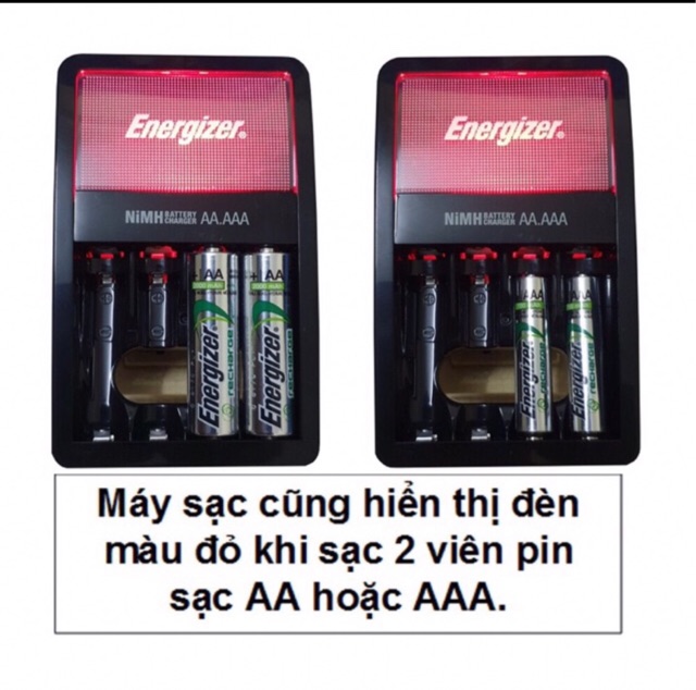 Bộ Sạc Nhanh Tự Ngắt Energizer Kèm 4 Pin AA 2000mah