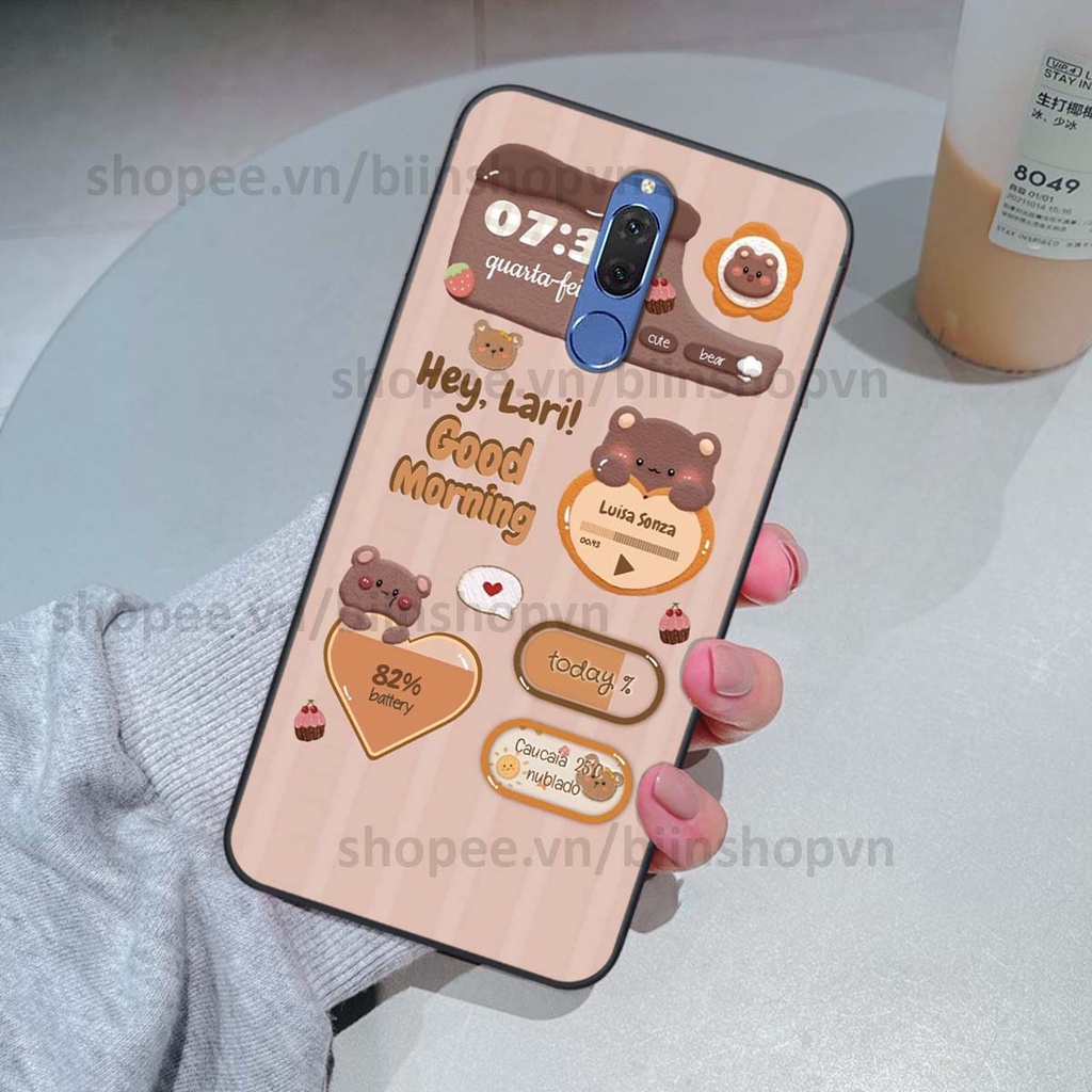 Ốp Huawei Nova 2i in 3D icon gấu nổi siêu xinh, siêu đáng yêu, cá tính phong cách