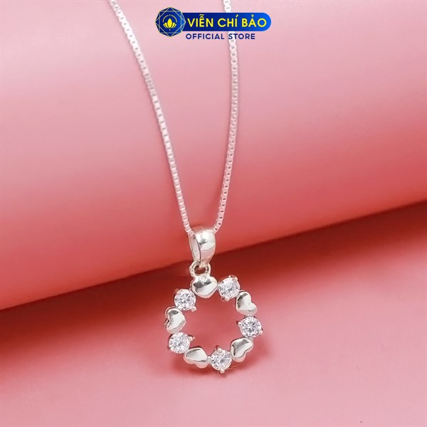 Dây chuyền bạc nữ mặt nguyệt quế chất liệu bạc 925 thời trang phụ kiện trang sức Viễn Chí Bảo D400800