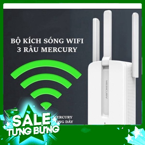 SeO GIA BAT NGO  Bộ khuyếch đại 3 râu Mercury MW310RE- kích sóng wifi MỚI NHẤT MỚI