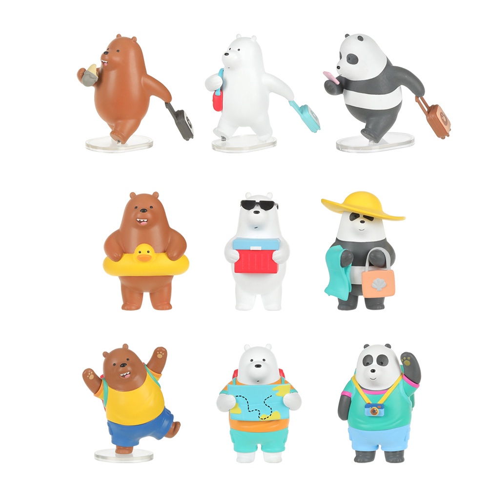✲♕﹉Mô hình We Bare Bears Go To Travel