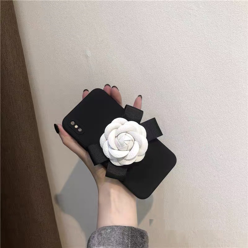 Ốp Điện Thoại Mềm Chống Rơi Hình Hoa Trà Cho iphone 14pro max 6 7 8 plus 11 11 pro 11 promax 12 12 pro 13 pro max