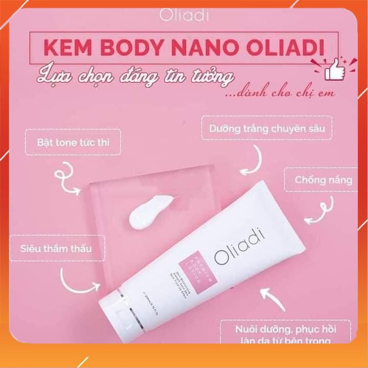 OLIADI - - Kem Body Oliadi Dưỡng Trắng Toàn Thân Với Công Nghệ Hạt Nano Phân Tử 200ML