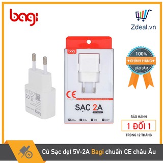 Củ Sạc 5V-2A Bagi, Tiêu Chuẩn CE Châu ÂU.