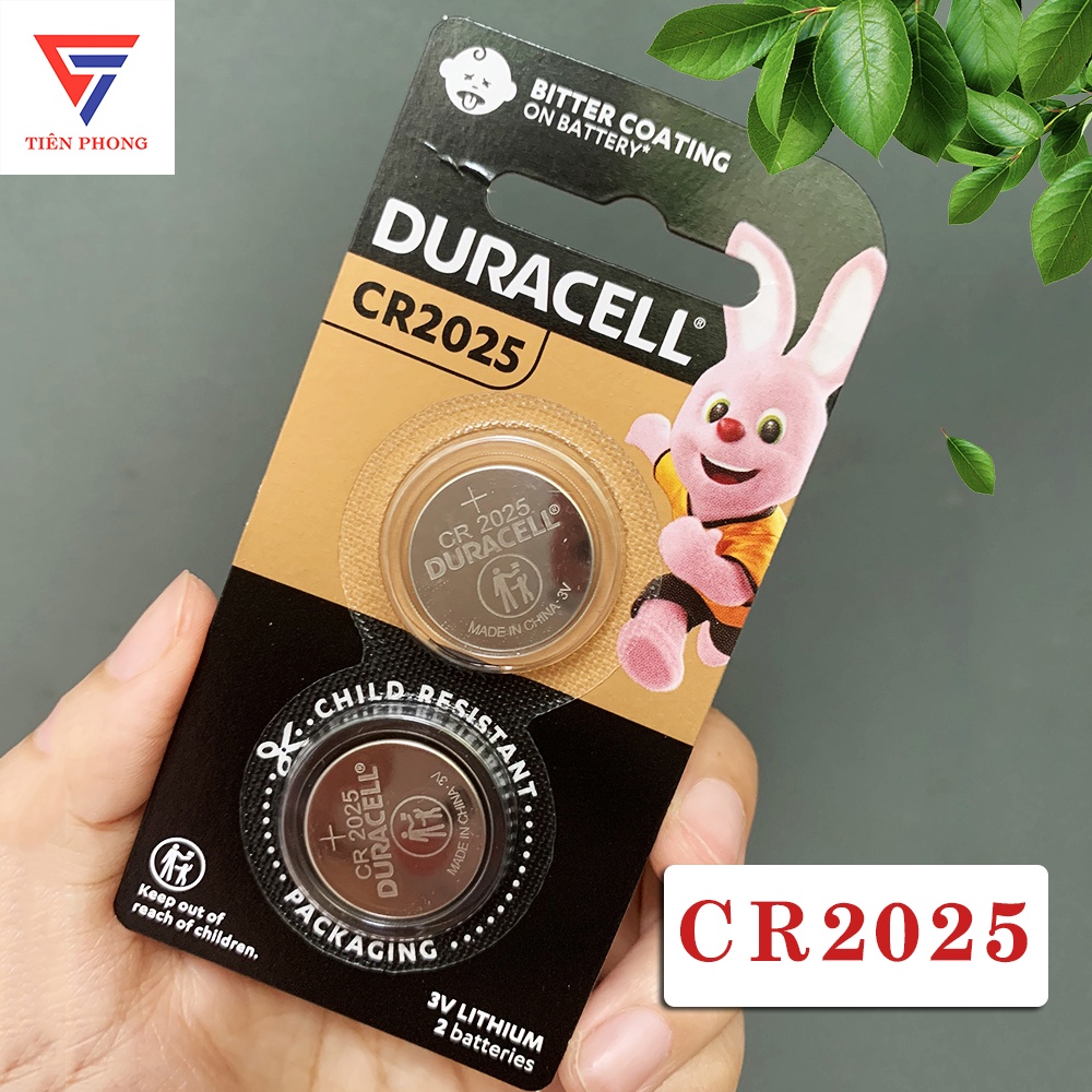Pin cúc áo CR2025 Duracell Lithium 3V LOẠI TỐT vỉ 2 viên