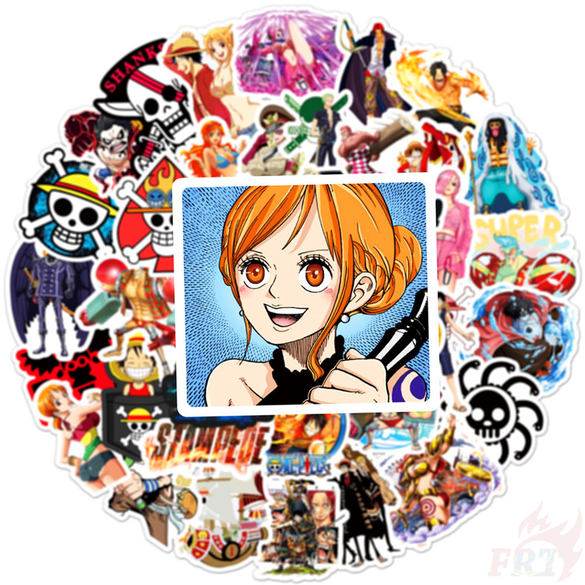 Set 50 Miếng Dán Trang Trí Hình Nhân Vật One Piece Series 05 Thuyền 2021 Chống Thấm Nước Diy