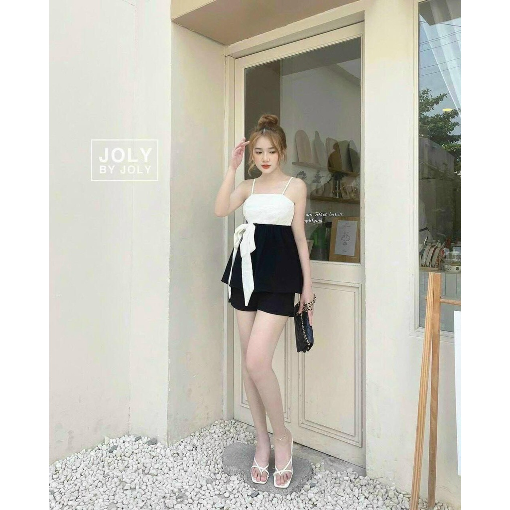 Sét áo cúp ngực 2 dây cột nơ xinh xắn duyên dáng fashionzero - 70177