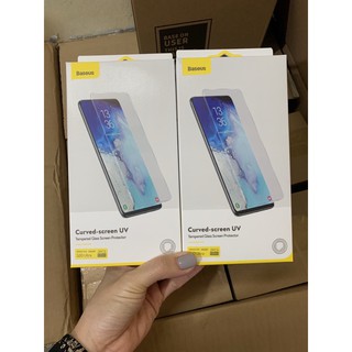 Bộ 2 Miếng Dán Cường Lực full màn hình keo UV baseus 0.25mm Cho Samsung Galaxy S20 Plus/S20/S20 Ultra
