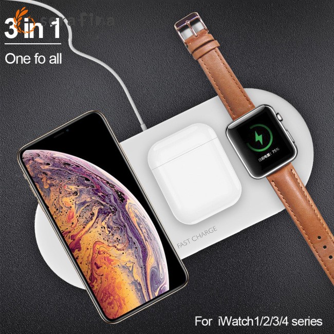 IPHONE Đế Sạc Không Dây 3 Trong 1 Cho Apple Watch X Xs For Apple Watch X Xs Xiaomi Mi9