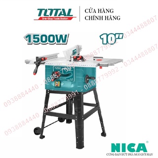 Mmáy cưa bàn 1500w total ts5152542 không tải 4500rpm, kích thước lưỡi 254mm, 4 chân đế thép -