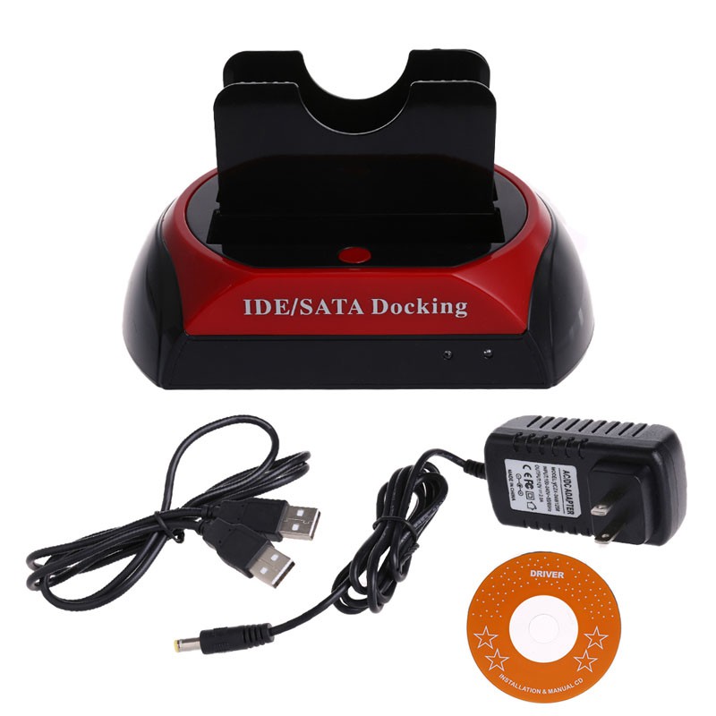❤❤ Dual IDE SATA HDD Ổ Cứng Giá Đỡ Đĩa Đế Dock Dock Dock Đế