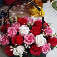 giỏ hoa sáp thơm 30 bông 219k