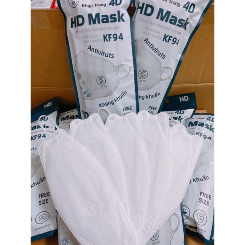 Set 50 chiếc khẩu trang y tế 4 lớp kháng khuẩn kf94 An phong or Hoàng dũng HD Mask