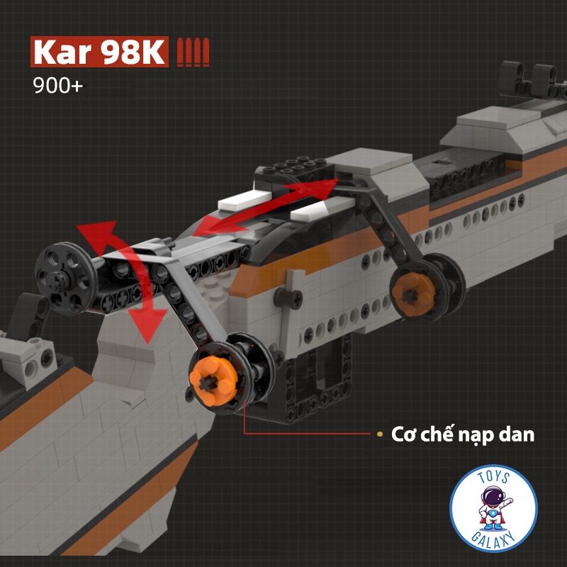 Đồ Chơi Lắp Ráp PUBG Mô Hình Kar 98K  Asiimov MOC Kevin183 / CSGO Cảnh Sát Quân Đội