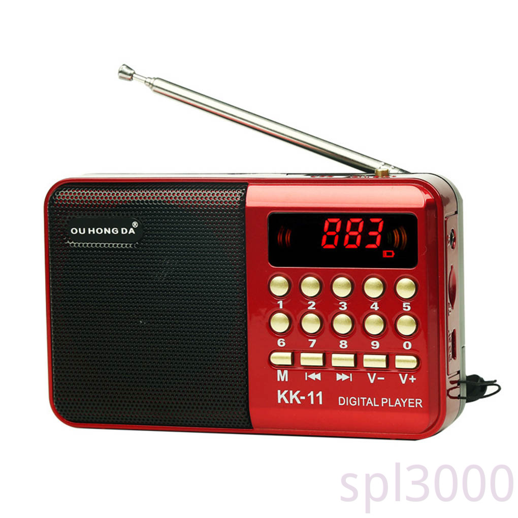 Digital FM Radio Portable Mini Music Player Pocket Radio Speaker Rechargeable Sound Recorder