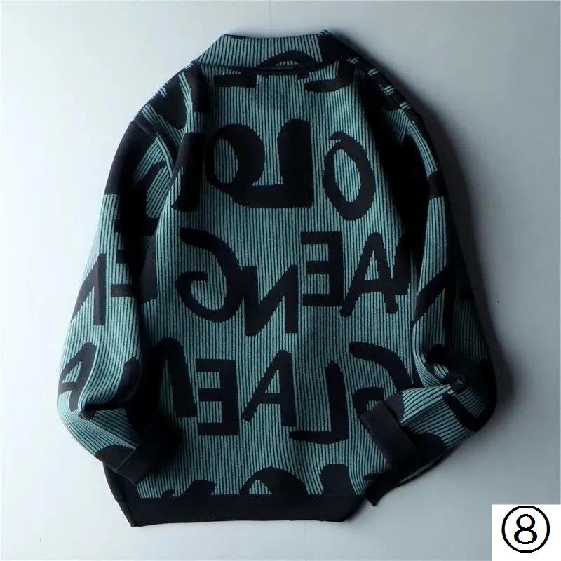 Áo Khoác Cardigan Dệt Kim Dáng Rộng Phong Cách Hàn Quốc Thời Trang Xuân Thu 2022 Cho Nam