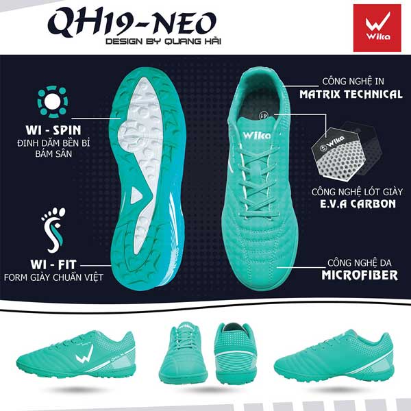 Giày Đá Bóng Wika Chính Hãng Quang Hải QH19- NEO