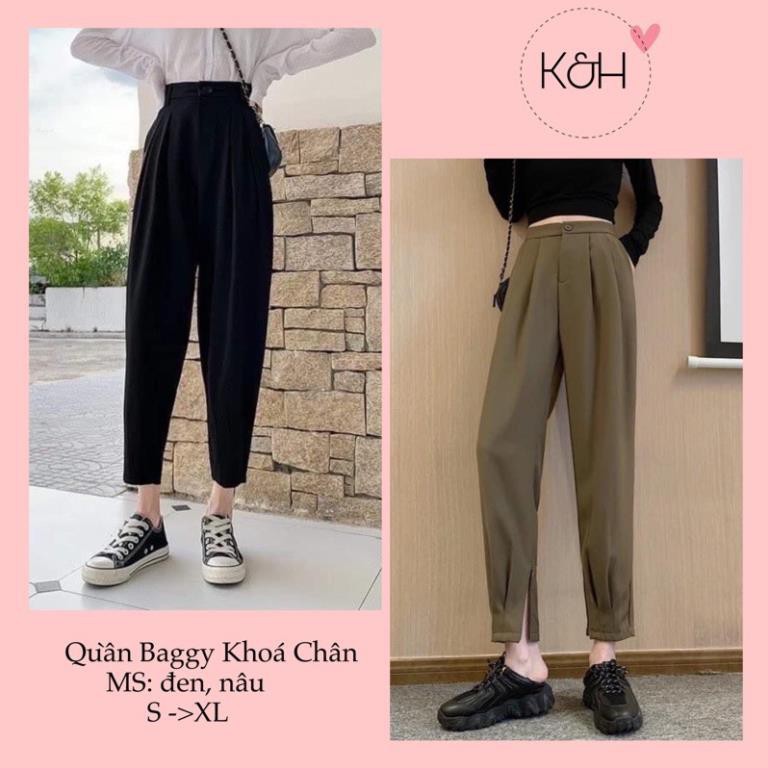 Quần Baggy Hot Girl Chun Sau Khóa Chân