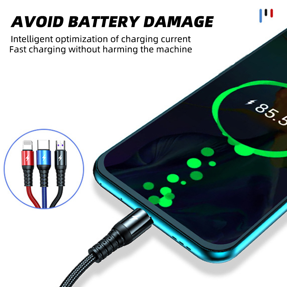 Cáp Sạc Nhanh Và Truyền Dữ Liệu Fonken Cổng Micro Usb/Type-c/5a 8 Pin cho IP