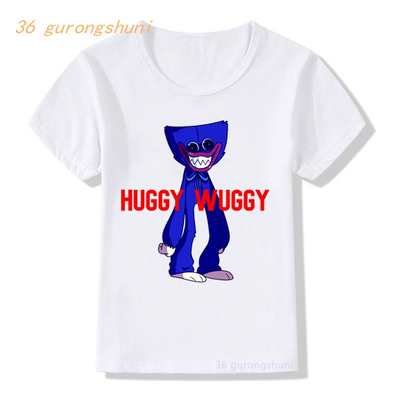 Áo thun trẻ em in hình Game Poppy playtime, Áo Huggy Wuggy dễ thương, chất cotton mặc mát thoải mái NTShirt 02