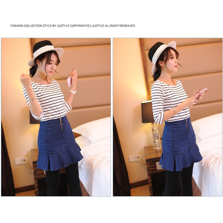 Chân váy jean đuôi cá | BigBuy360 - bigbuy360.vn