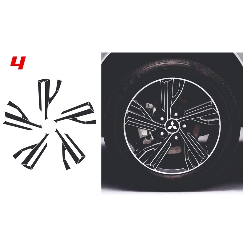Decal dán mâm Xpander(bộ 5bánh) | BigBuy360 - bigbuy360.vn
