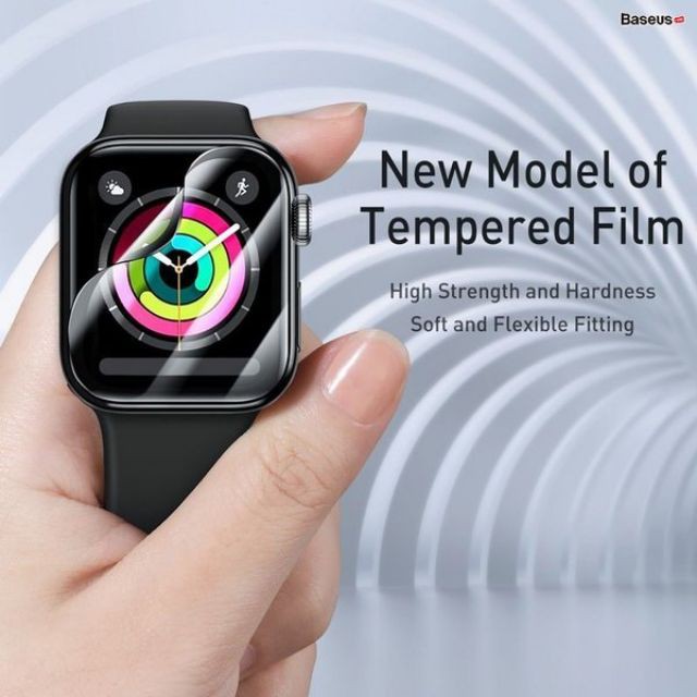 Kính cường lực dẻo Full viền 5 lớp 0.2 mm chống trầy cho Apple Watch Full-Screen 5D