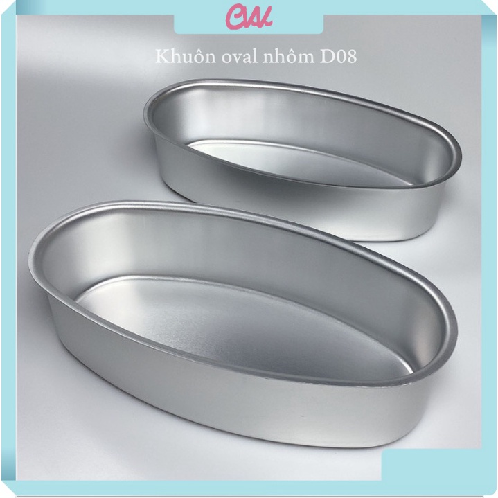 Khuôn oval làm bánh mì hoa cúc bánh bông lan nhôm nguyên khối- Dụng cụ làm bánh CVV