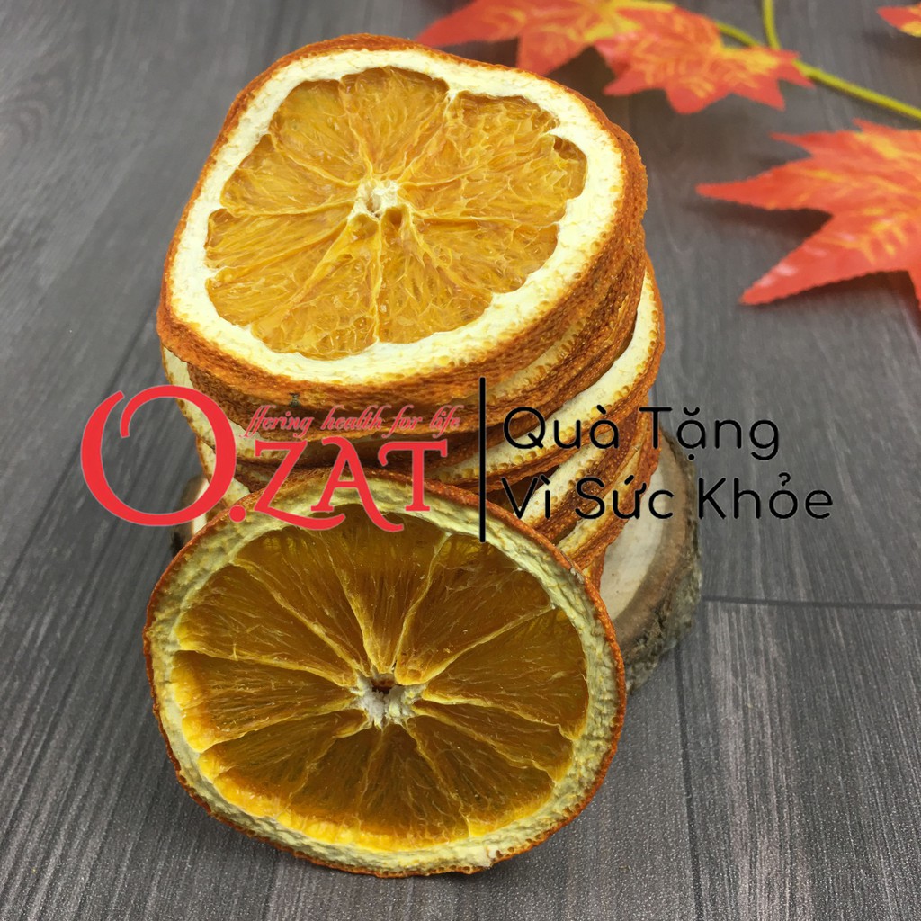 Cam vàng khô quế thanh lát nguyên không bể OZAT FOOD 100G pha trà hàng mới