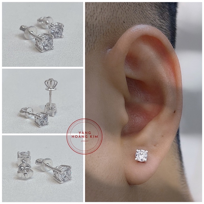 KHUYÊN TAI NỤ CHỐT XOÁY CHUẨN BẠC S950