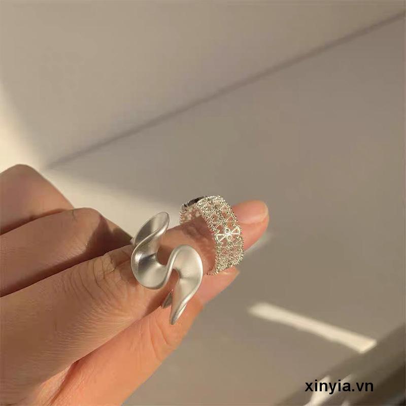 Nhẫn Hở Đính Đá Zircon Có Thể Điều Chỉnh Kích Thước