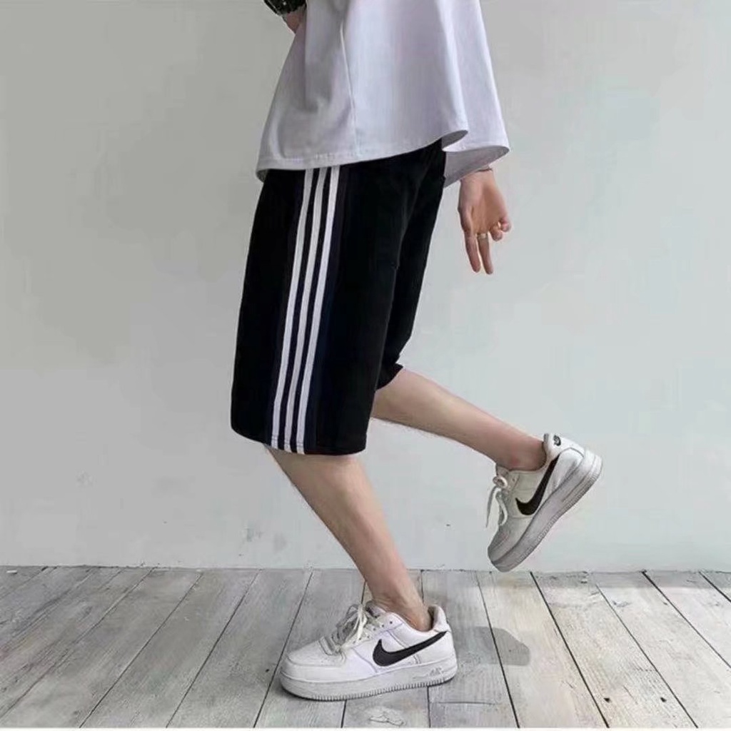 Quần Short Thể Thao Kẻ Sọc Thời Trang Hàn Quốc Cho Nam
