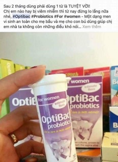 Men vi sinh Optibac tím cho phụ nữ