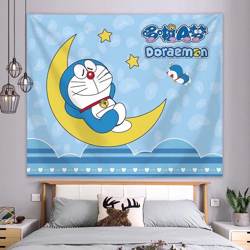 - TRANH VẢI TREO TƯỜNG DORAEMON DECOR PHÒNG SIÊU DỄ THƯƠNG