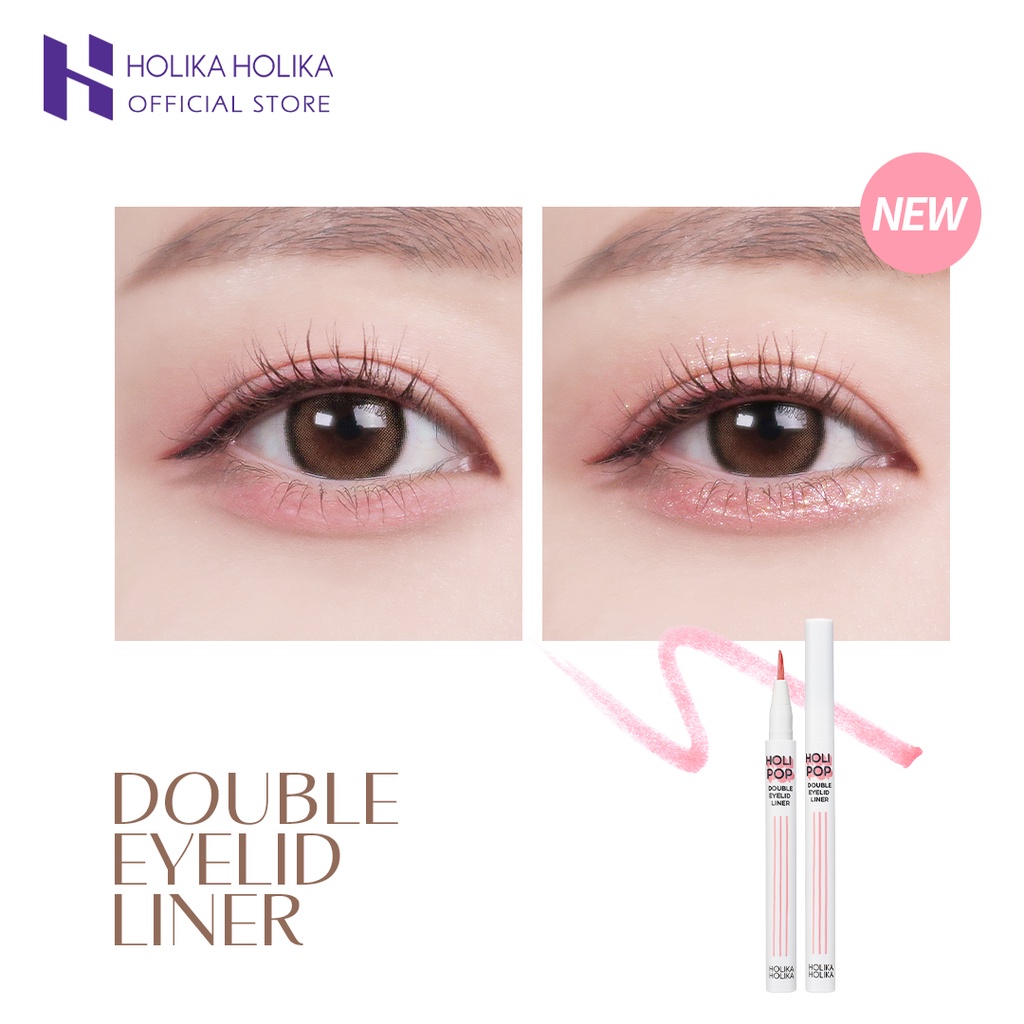 Bút kẻ trang điểm bọng mắt và mí mắt HOLIKA HOLIKA Pop double eyelid liner 0.5g