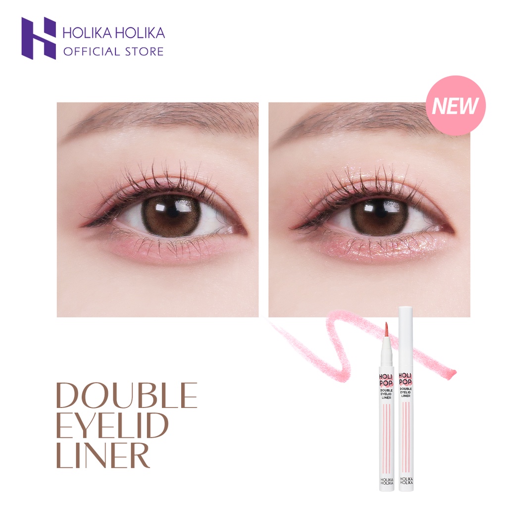 Bút kẻ trang điểm bọng mắt và mí mắt HOLIKA HOLIKA Pop double eyelid liner 0.5g